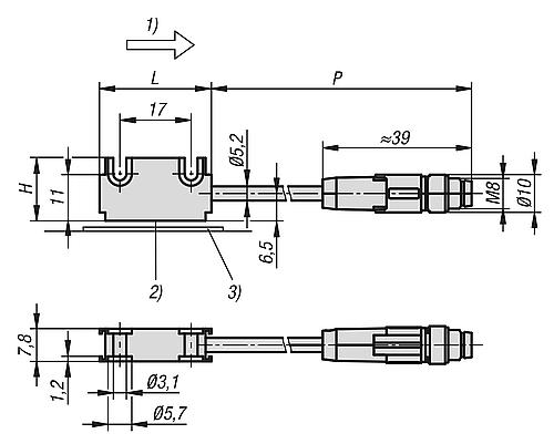 KIPP Magnetsensoren passive Sensoren, Miniaturbauform IO-Link Schnittstelle Produktbild img2 L