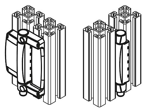 ZUSATZSCHARNIER F.SICHERH-SCHARNIERSCHALT. 78X116, ZINK, KOMP:KUNSTSTOFF Produktbild img3 L