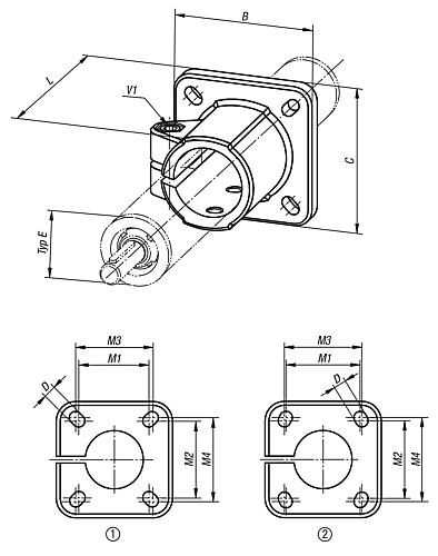 KIPP Rohrverbinder Fuß Aluminium, für Lineareinheit Produktbild img2 L