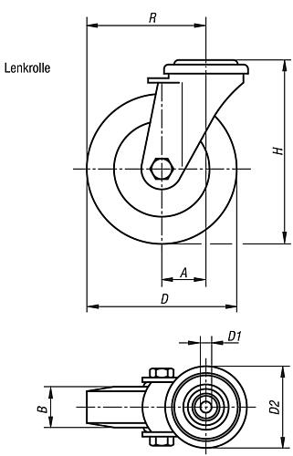 KIPP Lenkrolle Produktbild img2 L