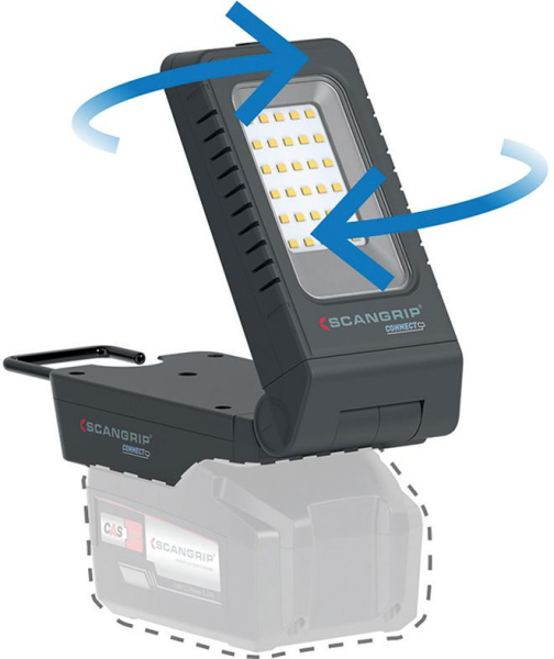 Akku-Arbeitsleuchte BASIC CONNECT 1000Lumen ohne Akku SCANGRIP Produktbild img2 L