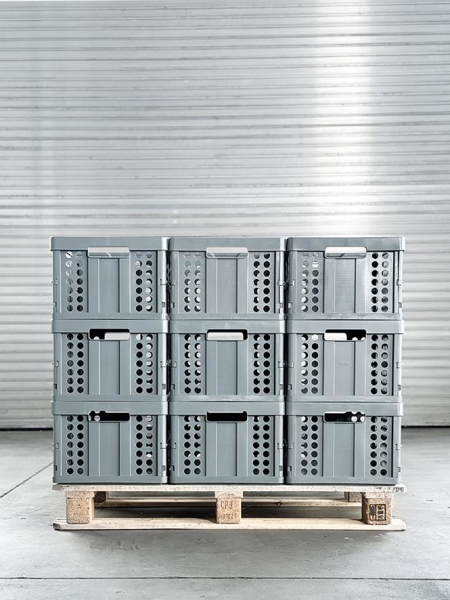 CLAX Klappbox, grau Ladevolumen: 46 L Stapelbar Produktbild img1 L