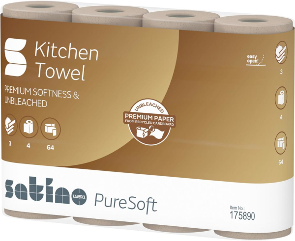 Satino PureSoft Küchenrolle 3-lagig Produktbild img1 L