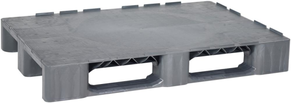 Universalpalette grau B1000xT1200xH165 mm 4 geschlossene Kufen mit Rand Produktbild img1 L