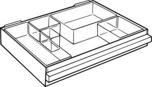 Ersatzschublade Typ250-3 B320xT239xH57 mm transparent RAACO Produktbild img1 L