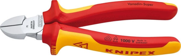 Seitenschneider VDE mit Mehrkomponenten-Griffen 160mm KNIPEX Produktbild img1 L