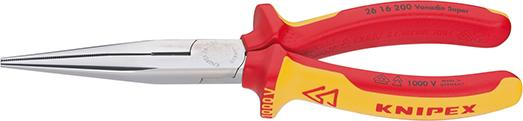 Storchschnabelzange VDE gerade mit Mehrkomponenten-Griffen 200mm KNIPEX Produktbild img1 L