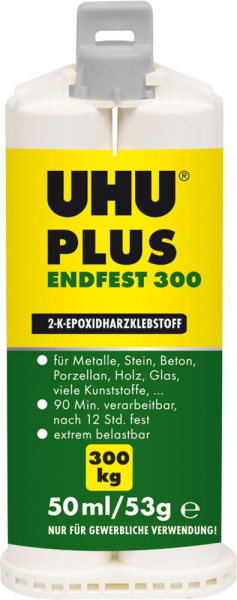 2-KomponentenepoxidkleberPLUS ENDFEST 300 Doppelkammer-Kartusche 50ml UHU Produktbild img1 L