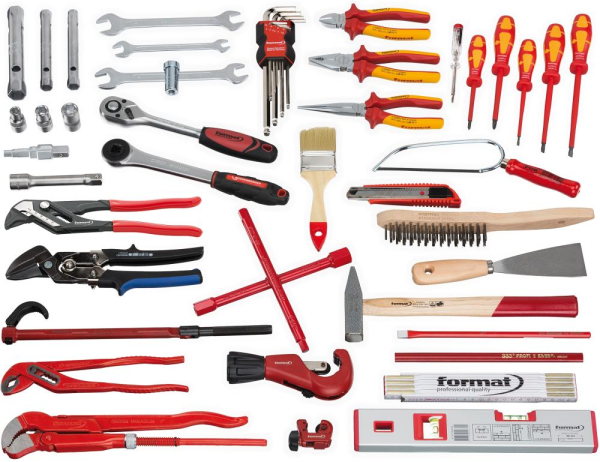 Werkzeugsortiment Sanitär 51-teilig im ABS-Koffer FORMAT Produktbild img3 L