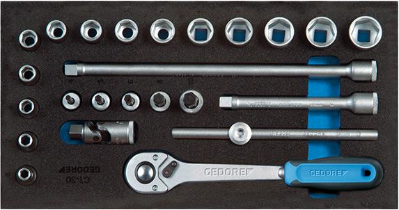 Werkzeugmodul 1/3 Steckschlüssel-Satz 3/8" Gedore Produktbild img1 L