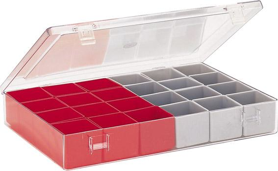 Sortimentkasten m.Deckel B307xT225xH50 mm mit 24 Einsätze LA-KA-PE Produktbild img1 L