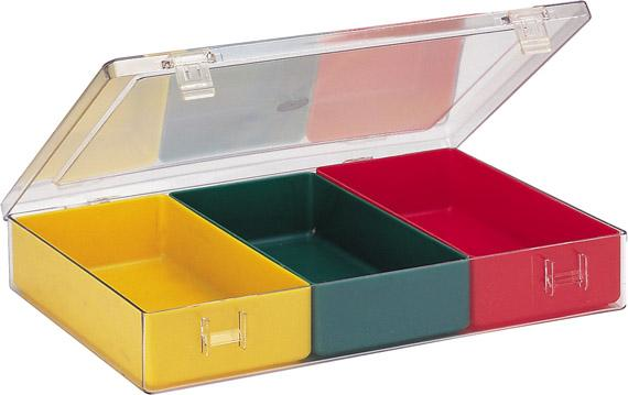 Sortimentkasten m.Deckel B307xT225xH50 mm mit 3 Einsätze LA-KA-PE Produktbild img1 L