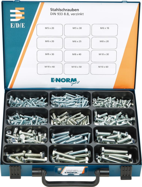 E-NORM Montagekoffer 25 DIN 933 8.8 verzinkt E-NORMpro Produktbild img2 L