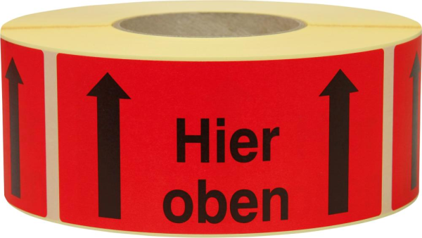 Hinweis Etiketten Hier oben,1000 Stk./Rolle Produktbild img1 L