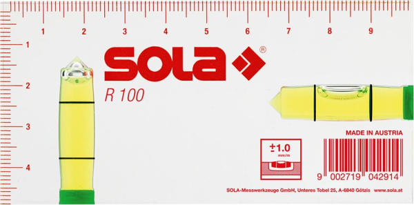 Kleinwasserwaage R100 10 cm Sola Produktbild img2 L