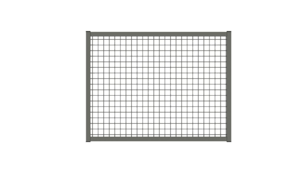 Aufsatzelement Trennwandsystem Vario B980xH750 mm RAL 7037 Drahtgitter Produktbild img1 L