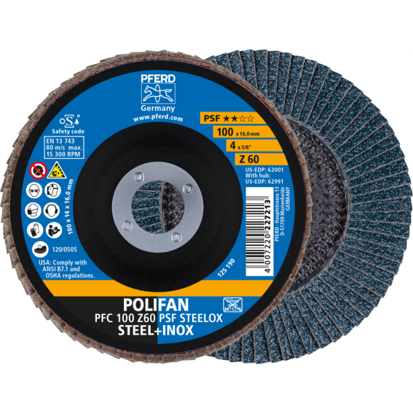 POLIFAN-Fächerscheiben PFC 100 Z 60 PSF STEELOX/16,0 Produktbild img1 L