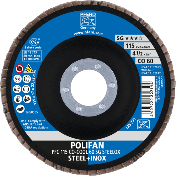 POLIFAN-Fächerscheiben PFC 115 CO-COOL 60 SG STEELOX Produktbild img4 L