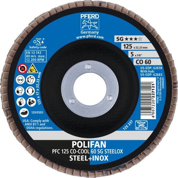 POLIFAN-Fächerscheiben PFC 125 CO-COOL 60 SG STEELOX Produktbild img4 L