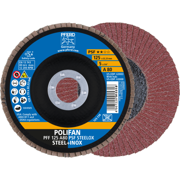 POLIFAN-Fächerscheiben PFF 125 A 80 PSF STEELOX Produktbild img1 L
