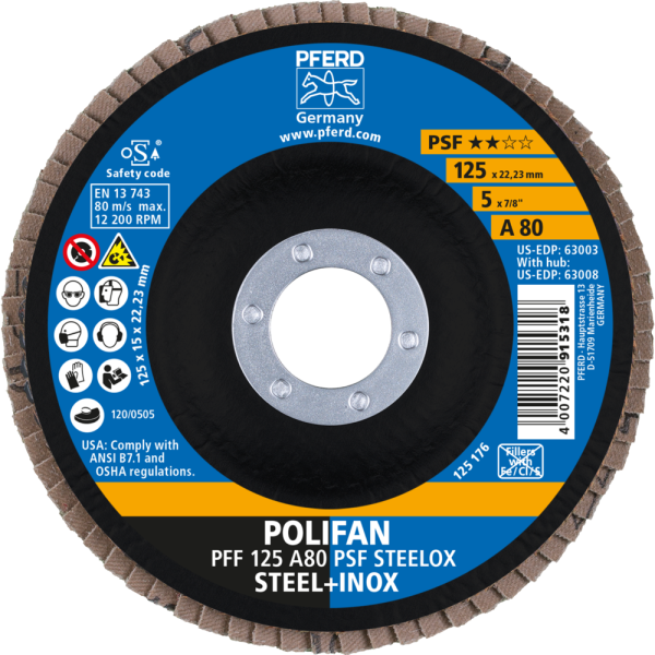 POLIFAN-Fächerscheiben PFF 125 A 80 PSF STEELOX Produktbild img4 L