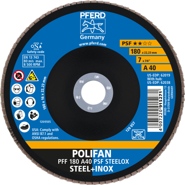 POLIFAN-Fächerscheiben PFF 180 A 40 PSF STEELOX Produktbild img2 L