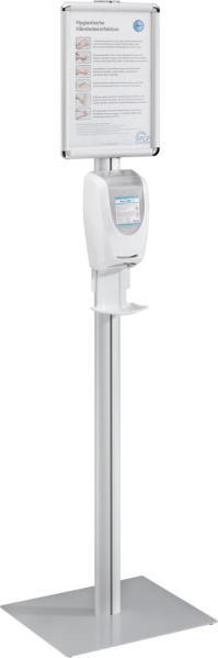 Spendersäule, Metall mit DIN A3 Info.-rahmen für Neptune touchless o. Euromat Spender Produktbild img1 L