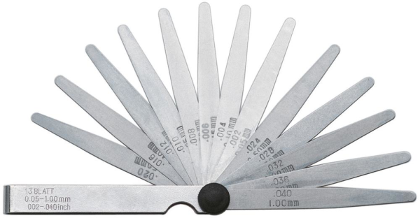Präzisions-Fühlerlehre 20 Blatt 0,05-1mm Stahl FORMAT Produktbild img1 L