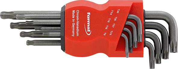 Winkelschraubendreher- Satz lang stahlgrau Kugelkopf T9-T40x mm FORMAT Produktbild img1 L