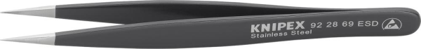 Knipex Pinzette ESD schwarz nadelfeinen Spitzen Produktbild img1 L
