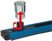 Steckleiste mit 13 Außen-sowie 2 Innen-4-kant-Adaptern 1/4" 380mm Gedore Produktbild img2 L