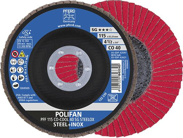 Fächerschleifscheibe SGP-COOL gerade 115mm CO40 Pferd Produktbild img1 L