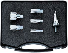 Einschnittgewindebohrer- Satz M12 bis M32 x1,5 mitStufenbohrer 7-32,5mm FORMAT Produktbild img1 L