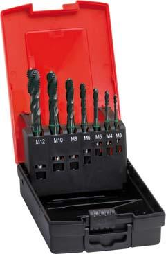 Maschinengewindebohrer- Set DIN371/376 HSSE TiN Form C M3-M12 FORMAT Produktbild img1 L