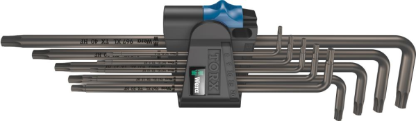Winkelschraubendreher- Satz lang 9-teilig T8-T40 Halfefunktion Wera Produktbild img1 L