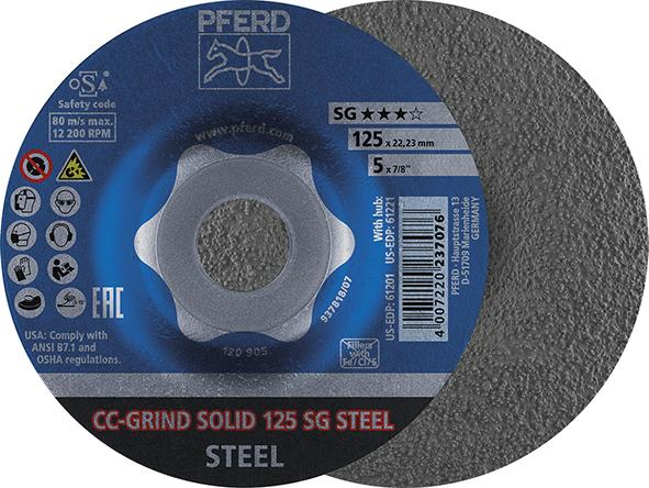 Schleifscheibe CC-Grind Solid Steel 125mm PFERD Produktbild img1 L