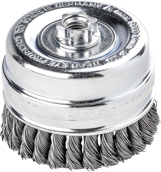 Topfbürste Stahl M14 gezopft 80x0,5mm Lessmann Produktbild img1 L