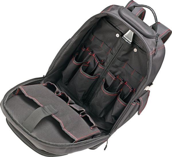 Werkzeugrucksack mit Rollen und Teleskopgriff 350x210x490mm Nylon FORMAT Produktbild img2 L