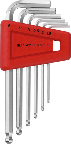 PB Swiss Tools Winkelschraubendreher- Satz im Kunststoffhalter Kugelkopf Produktbild img1 L