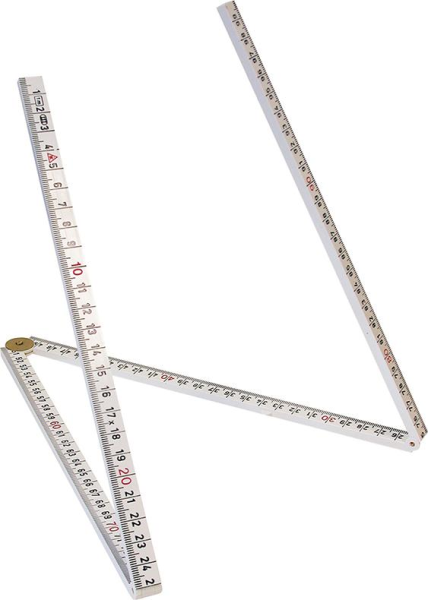 Gliedermaßstab Kunststoff1mx13mm weiß 4Glieder Hultafors Produktbild img2 L
