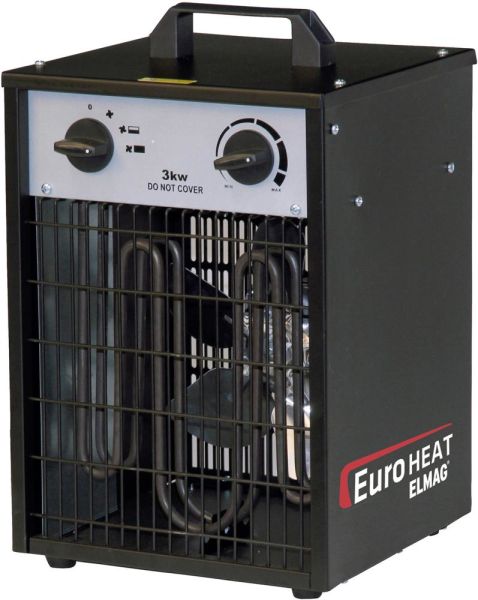 Elektro-Heizgerät Euroheat WE3000 3 kW 230 V - 280 m³/h B255xT270xH405 mm Produktbild img1 L