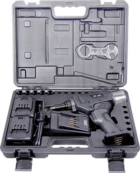 Goebel Akku-Blindnietgerät GO-BR 1 i. Koffer 2Ah 36W2xAkku u. Ladegerät 3,0-5,0mm  Produktbild img2 L