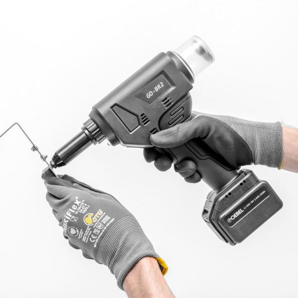 Goebel Akku-Blindnietgerät GO-BR 2 i. Koffer 2Ah 36W2xAkku u. Ladegerät 4,0-6,4mm Produktbild img4 L