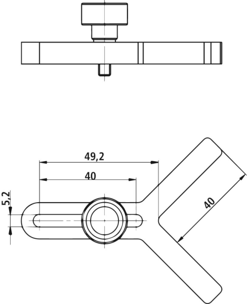 Prismatischer Anschlag 844 KMp f. Messstativ 844KM Produktbild img1 L