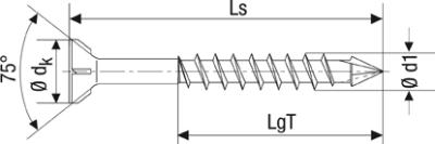 SPAX-M Senkkopf T-STARplus Stahl blau verzinkt TG 4x50 Produktbild img3 L