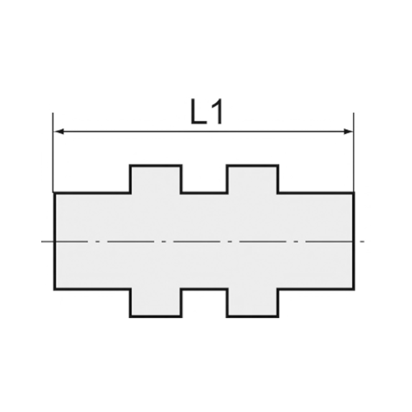 Gerade Schottverschraubung, Edelstahl 1.4571 Produktbild img2 L