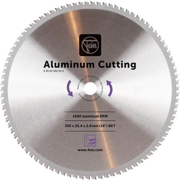 Sägeblatt für Aluminium Ø-355 x 2,8 mm 80Z FEIN Produktbild img1 L