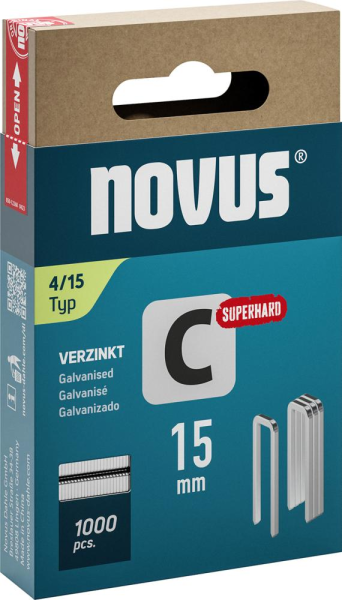 Schmalrückenklammer C Typ 4 mm Novus VE à 1000 Stück Produktbild img1 L