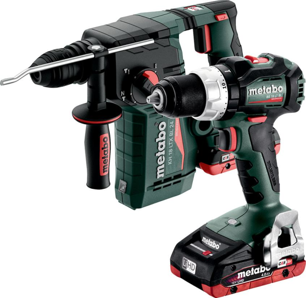 Akku Set LiHD BS18LT BL + KH18 LTX BL242x18,0 V 4,0 Ah LiHD Ladegerät ASC 55 metaBOX Produktbild img2 L