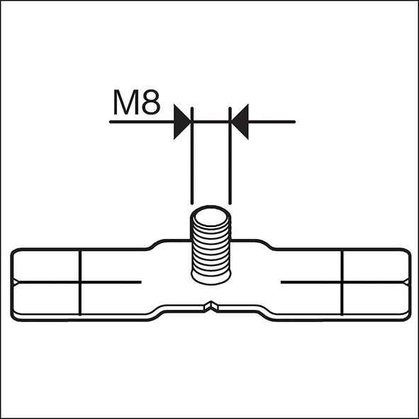 Metallhalter M8 PRO FME-M8 Aussengewinde Produktbild img3 L